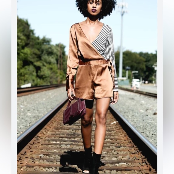 Diane Von Furstenberg Kendra stripped jumpsuit USA small